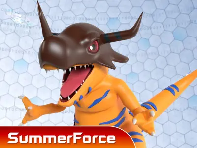 Greymon - Digimon 3D model