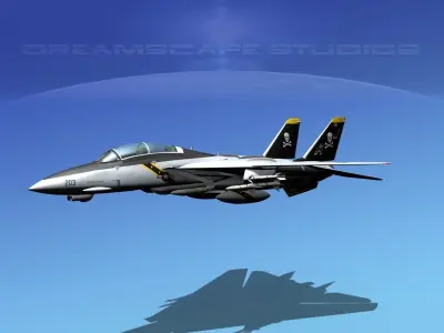 Grumman F-14D Tomcat T08a VF-84 3D model