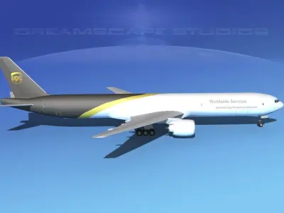 Boeing 777-300 MP UPS 3D model