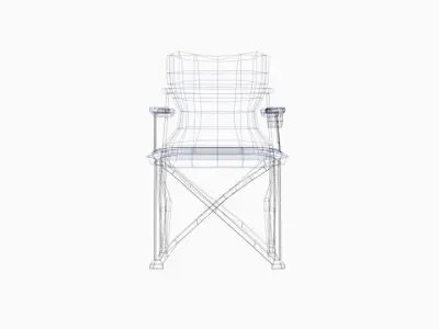 Outdoor chair Low-poly 3D model