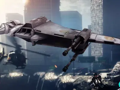 RED Bwings Low-poly 3D model