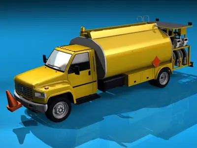 Airport fuel truck 3D model