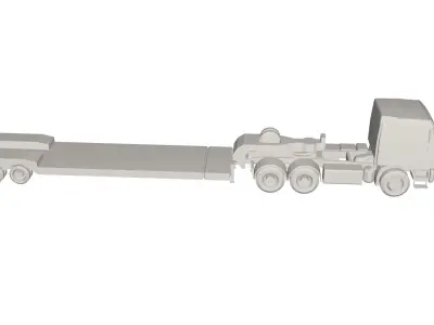 Large tow truck 3D model