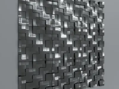 3d wallpanels wall panel with bubbles Free low-poly 3D model