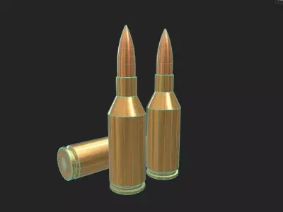 25 Winchester SSSM Ammo Low-poly 3D model