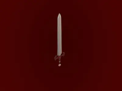 vampire sword blood low-poly ready for the game PBR Low-poly 3D model