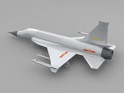 Chengdu JF-17 plane Low-poly 3D model