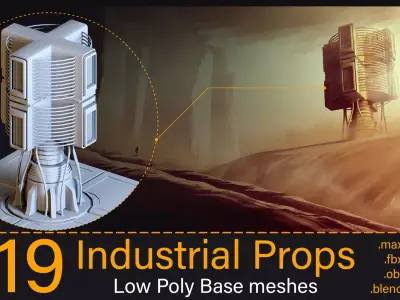 19- Industrial- Sci-Fi Props- Vol 01 3D model