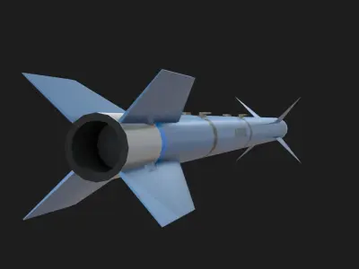 R-Darter Air to Air Missile Low-poly 3D model
