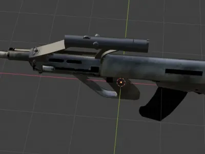 weapon aug Low-poly 3D model