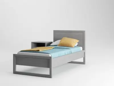 Single Bed Free 3D model
