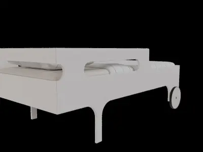 kid bed  furniture Free 3D model