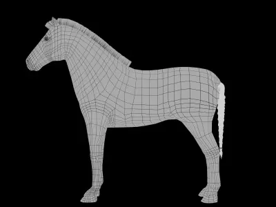 HORSE CUSTOM TEXTURED  RIGGED 3D model