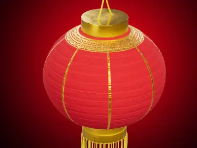 Chinese Lantern Low-poly 3D model