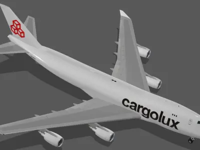 Boeing 747-400 F Cargolux 3D model