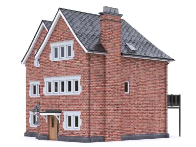 English Brick House 16 Low-poly 3D model
