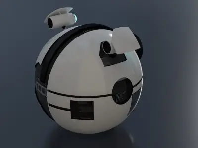 Robot futuristic Free low-poly 3D model