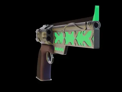 Fantasy Magic Scifi Revolver Free 3D model