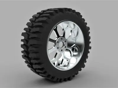 Offroad wheel for lifted trucks 3D model