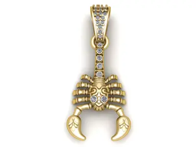 Pandinus Scorpion Pendant 3D Printable Model 3D print model