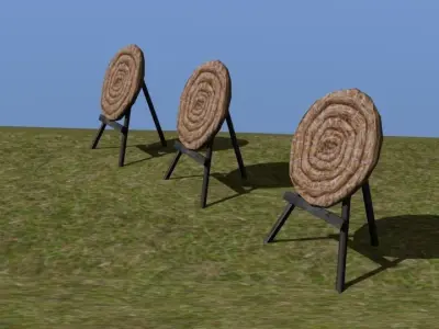 Medieval target Free low-poly 3D model