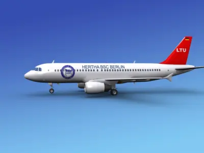 Airbus A320 Hertha BSC Berlin 3D model
