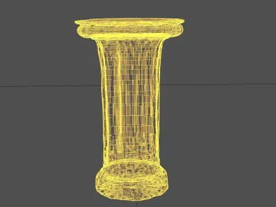 Pedestal stone column Low-poly 3D model