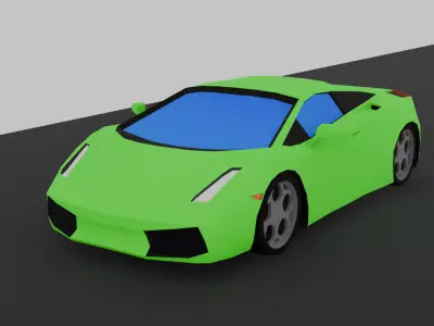 Sport Car Free Low Poly Free 3D model