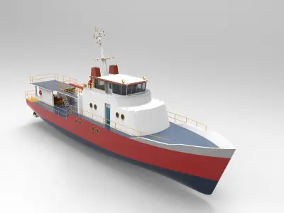 SAR Rescue boat 3D model