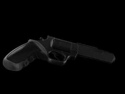 Revolving Gun Low-poly 3D model