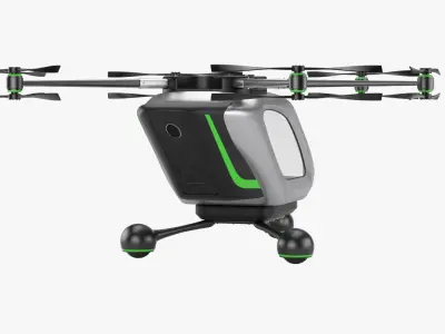 Electric Aircraft Concept 3D model