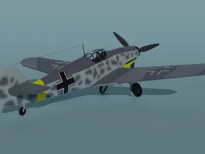 Messerschmitt Bf 109 G-6 Low-poly 3D model