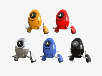 50 Jetpack Low Poly Collection - SciFi Character Design 