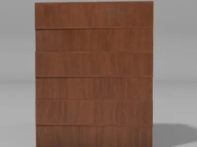 Six tier corner bookshelf Free low-poly 3D model