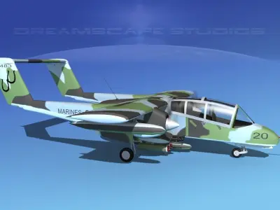 Rockwell OV-10 Bronco USMC 3 3D model