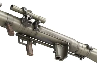 PBR Carl Gustaf M2  Recoilless Rifle Low-poly 3D model