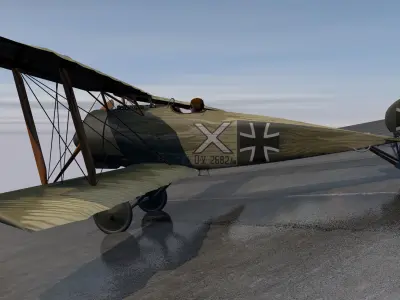 Fokker D-V - D-5 3D model