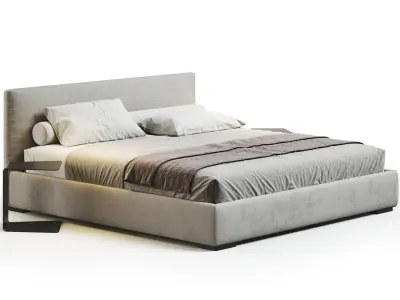 Stone Bed - Bedroom Set 3D model