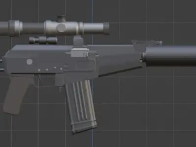 A lot of ak Free 3D model