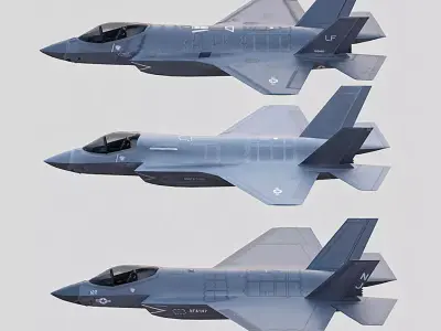 F35A F35B C35C Low-poly 3D model