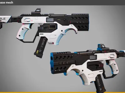 SciFi Weapon   Low-poly 3D model