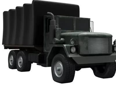 Army Truck Low-poly 3D model