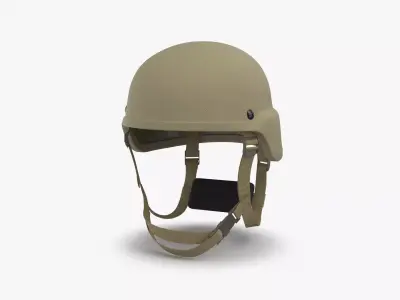Kevlar Helmet Tan Low-poly 3D model