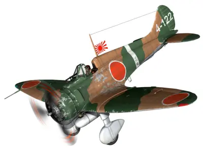 Mitsubishi A5M2 Type96 - Claude 3D model