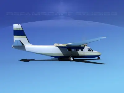 Rockwell Turbo Commander 690 V08 3D model