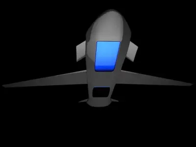 The Nightcrawler High Poly futuristic airplane 3D model
