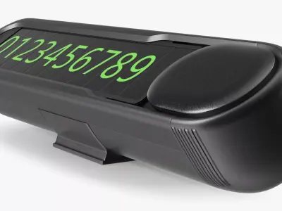 Car Parking Contact Number Sign Black 3D model