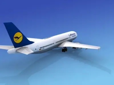 Airbus A300 Lufthansa 3D model