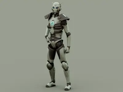  CYBORGTOPIA B-32 Rigged for Unreal Engine - Unity - MIXAMO 3D model