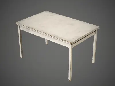 Table Old Painted Low-poly 3D model